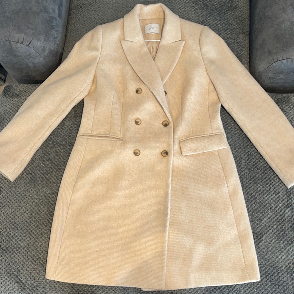 Loft Beige peacoat size Medium